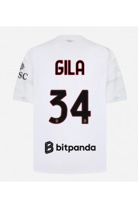 AC Milan Mario Gila #34 Jalkapallovaatteet Vieraspaita 2026-27 Lyhythihainen